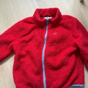 Vineyard Vines Kids Vibrant Red Zip Up